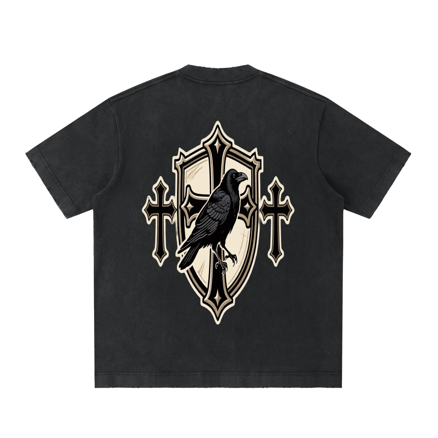 Heavyweight Vintage Washed Frayed T-Shirt