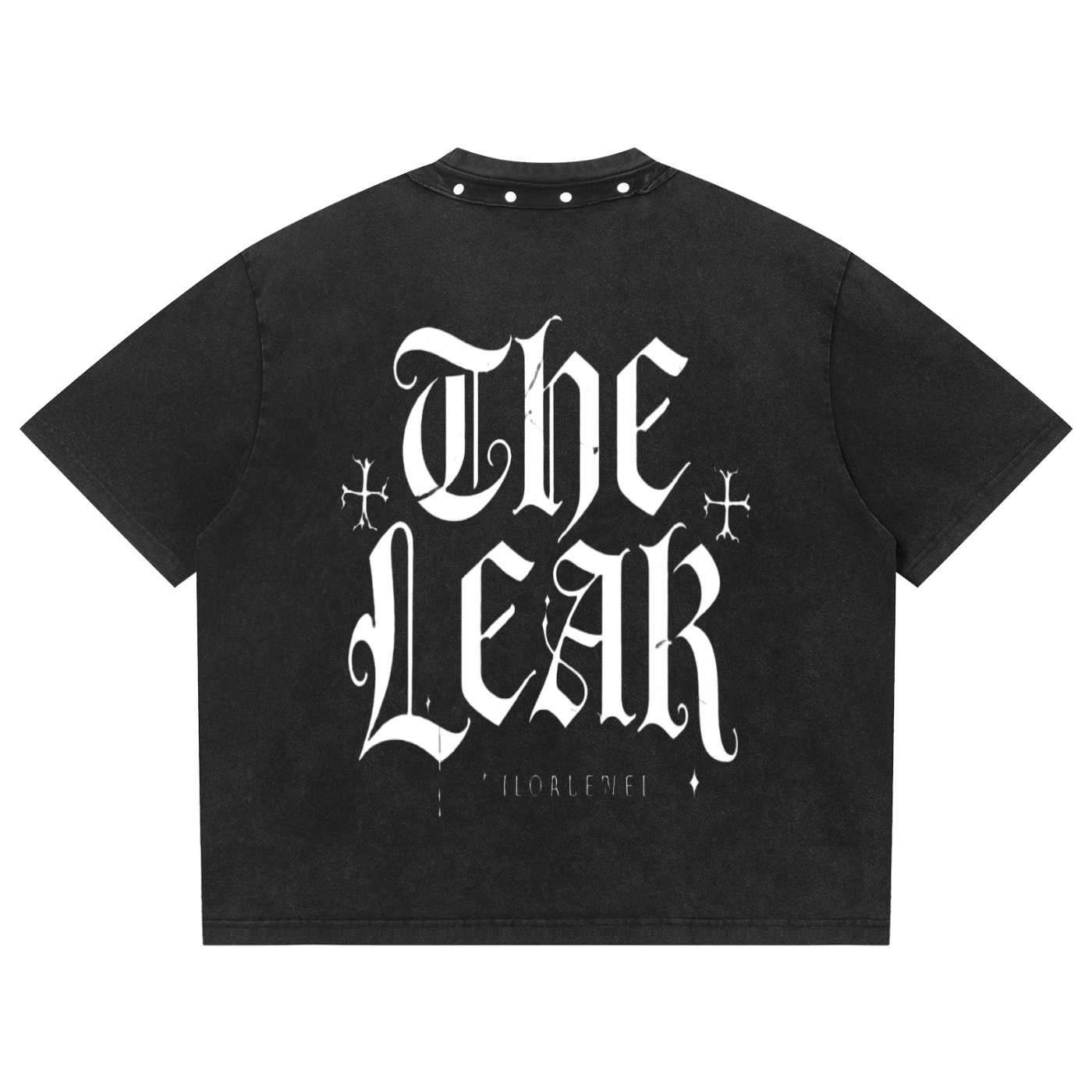 Unisex Washed Boxy Studded T-Shirt