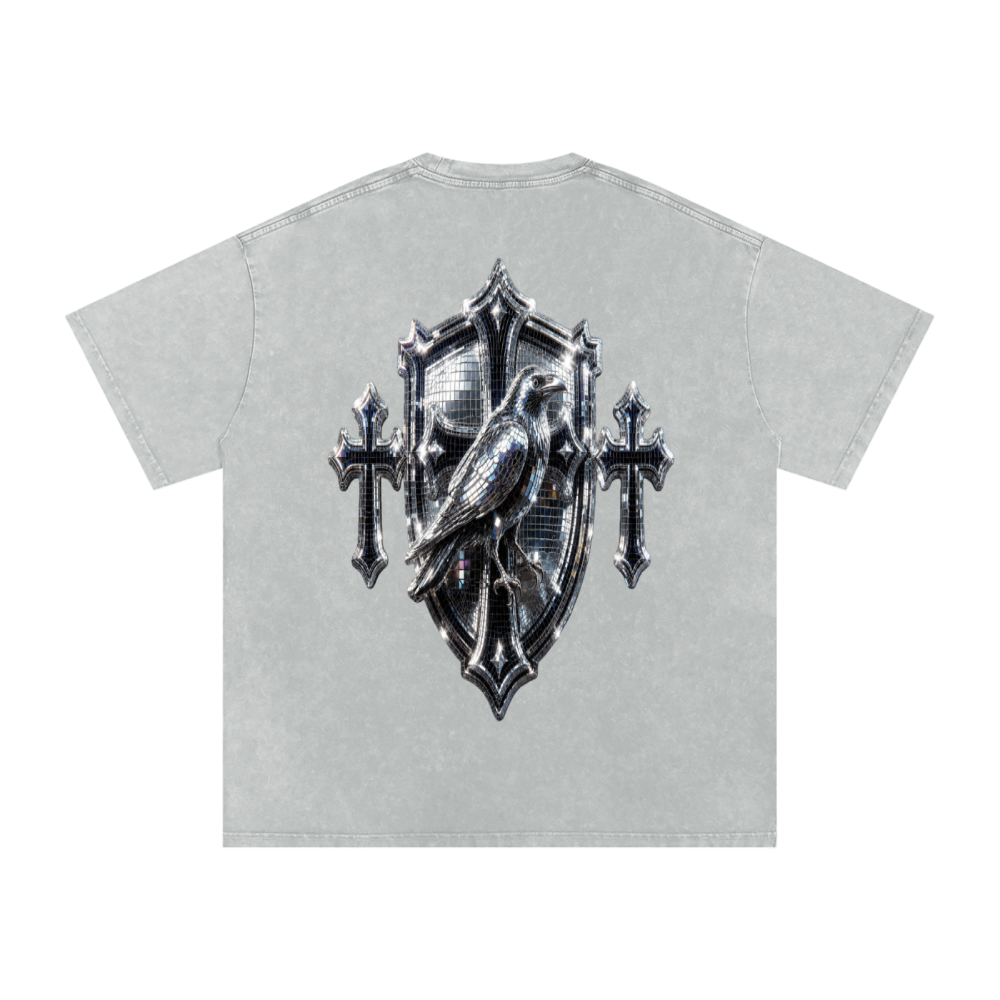 Snow Washed Oversized Cotton T-Shirt
