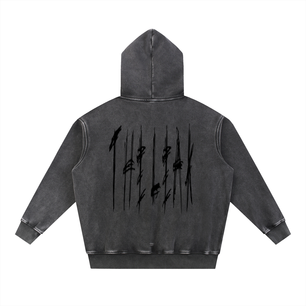 Snow Wash Fleece Oversize Hoodie
