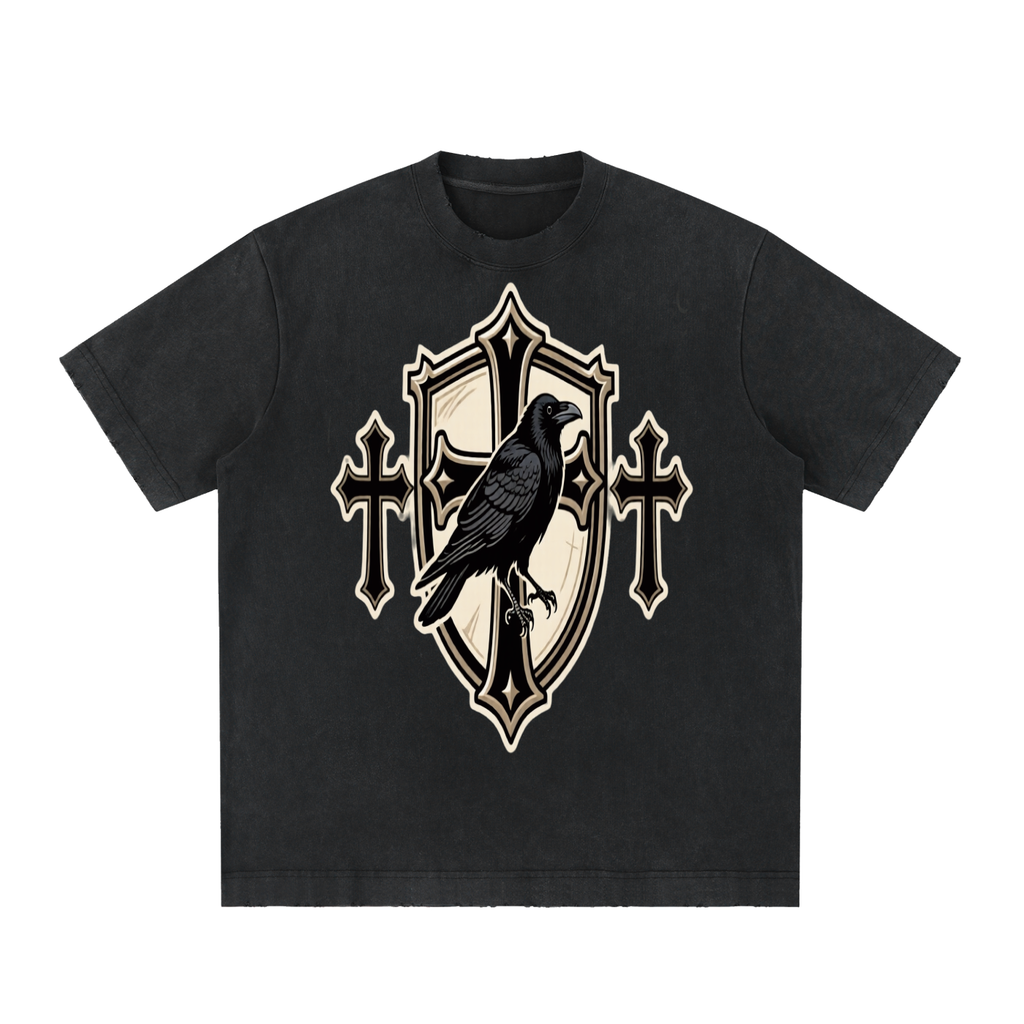 Heavyweight Vintage Washed Frayed T-Shirt
