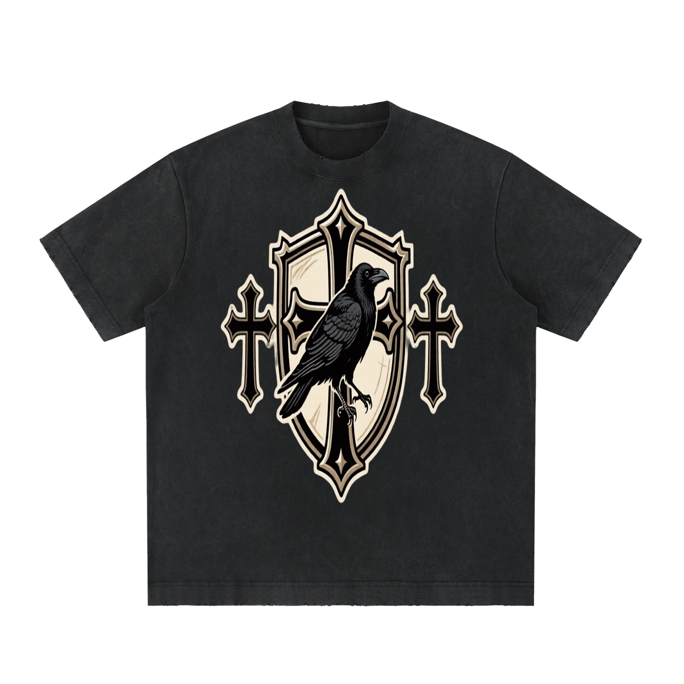 Heavyweight Vintage Washed Frayed T-Shirt