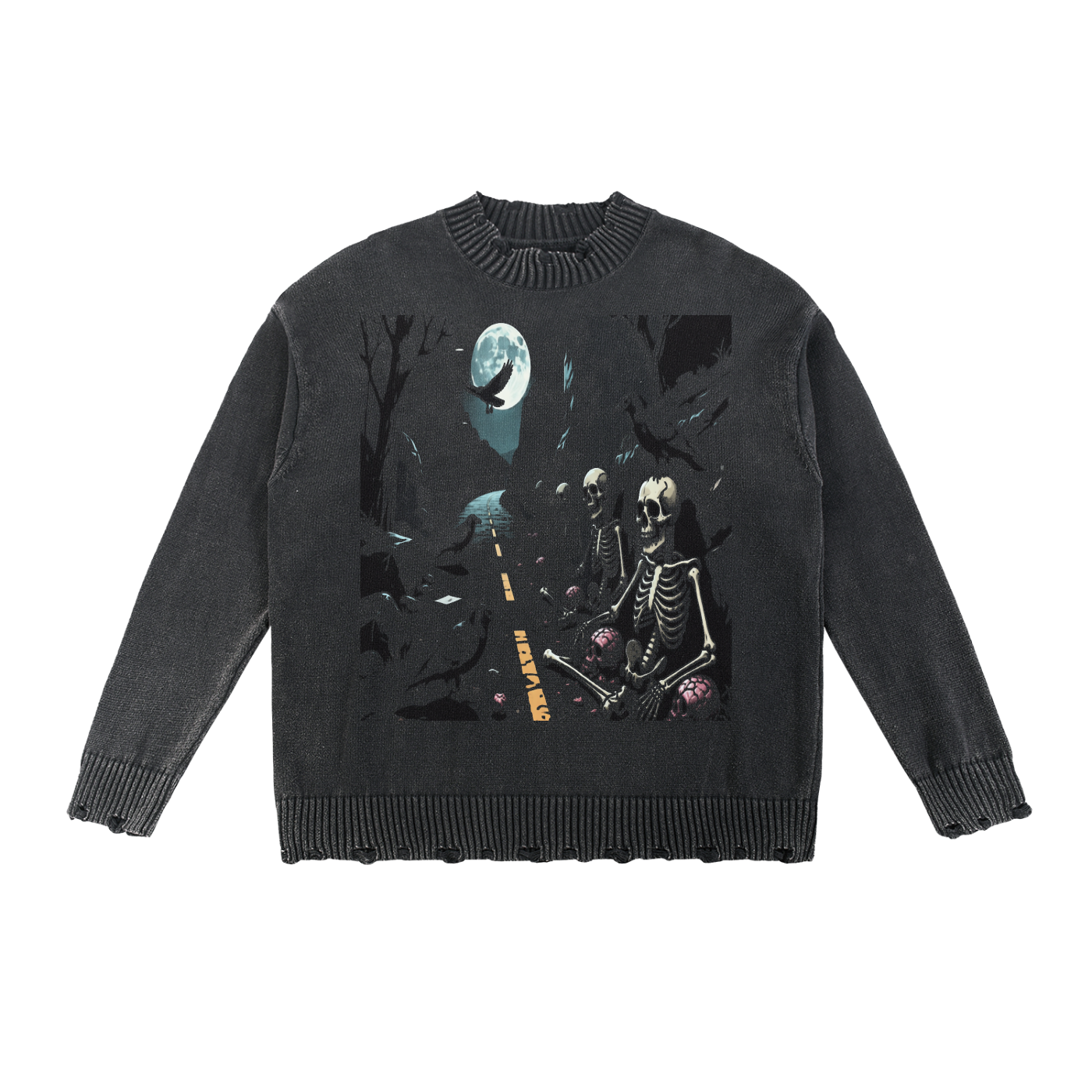 Vintage Washed Hand-Frayed Sweater