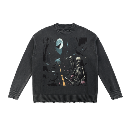 Vintage Washed Hand-Frayed Sweater