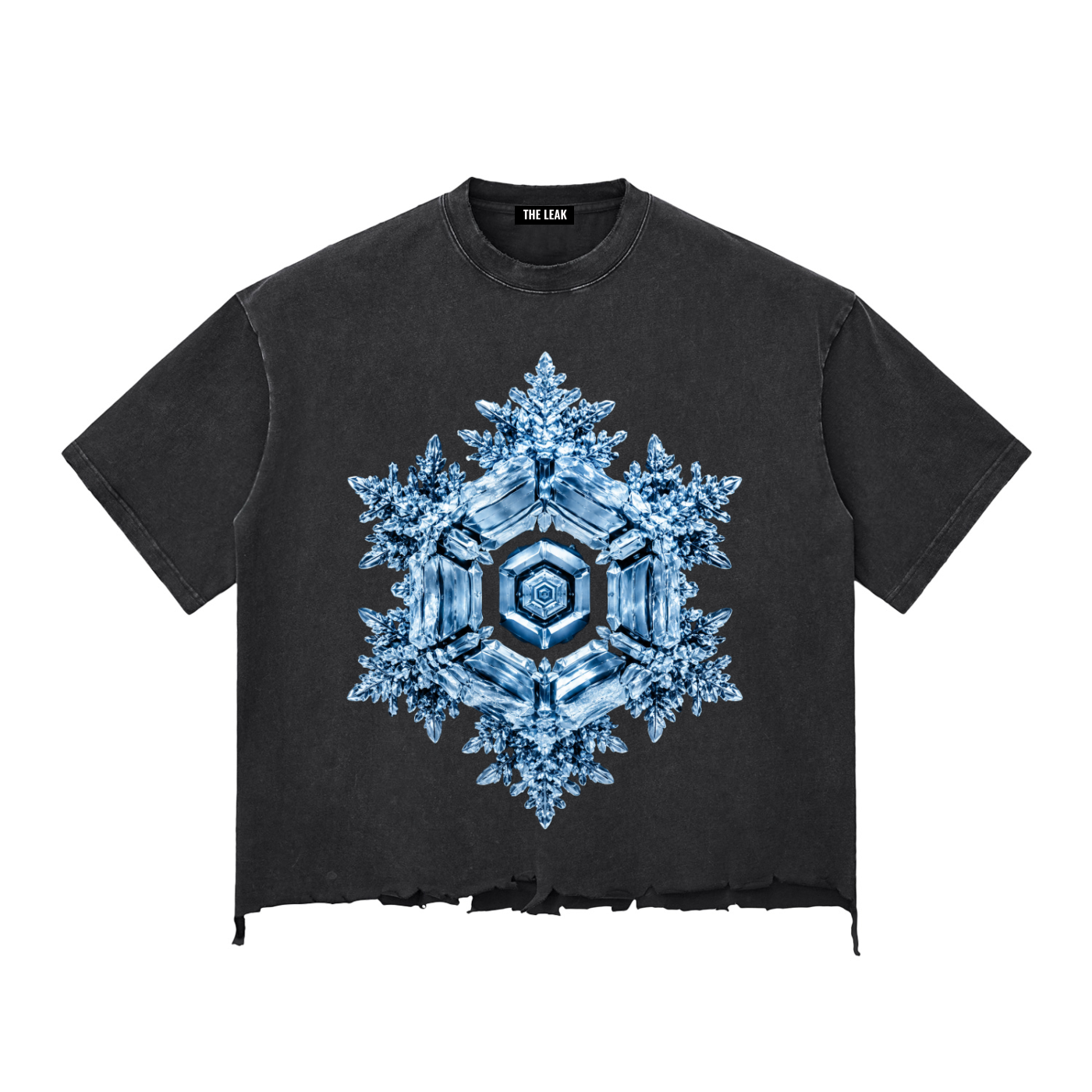 Snow Wash Raw-Hem Boxy T-shirt