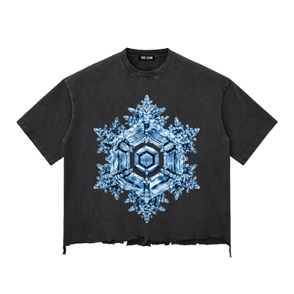 Snow Wash Raw-Hem Boxy T-shirt