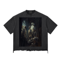 Snow Wash Raw-Hem Boxy T-shirt
