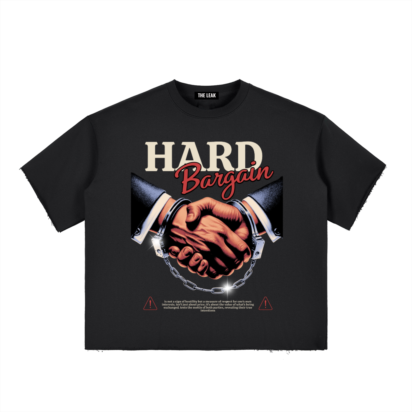 Boxy Half-Sleeve Raw-Edge T-Shirt