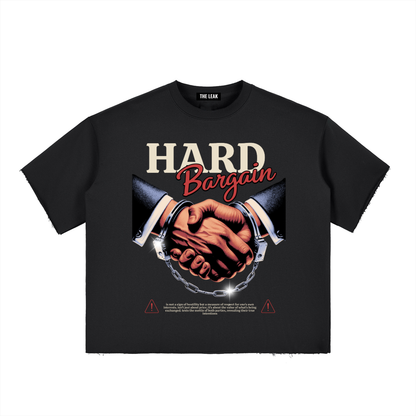 Boxy Half-Sleeve Raw-Edge T-Shirt