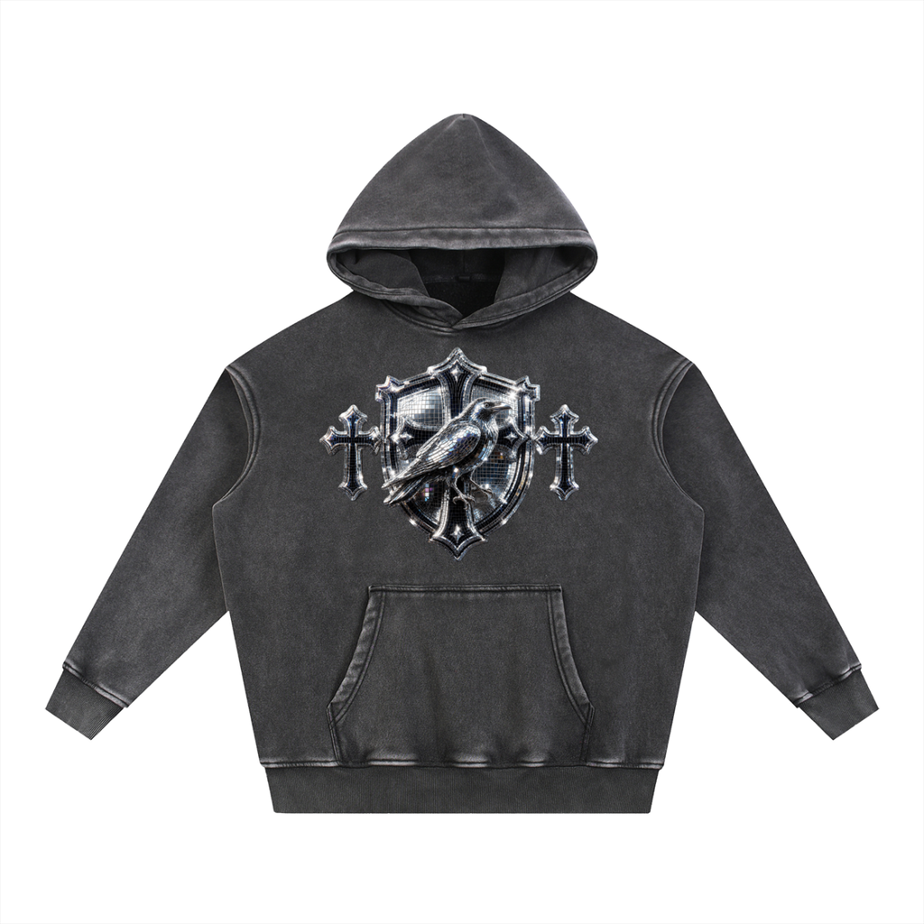 Snow Wash Fleece Oversize Hoodie