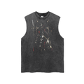 Snow Washed Frayed Hem Tank Top