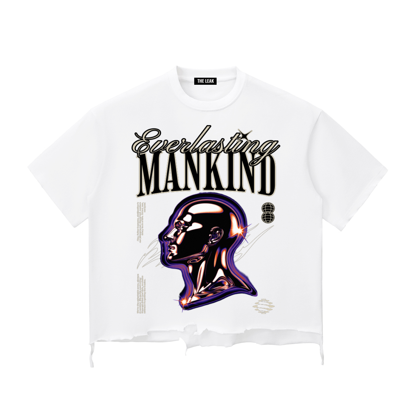 Snow Wash Raw-Hem Boxy T-shirt