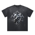 Hand-Frayed Sunfade Paint Splatter T-Shirt