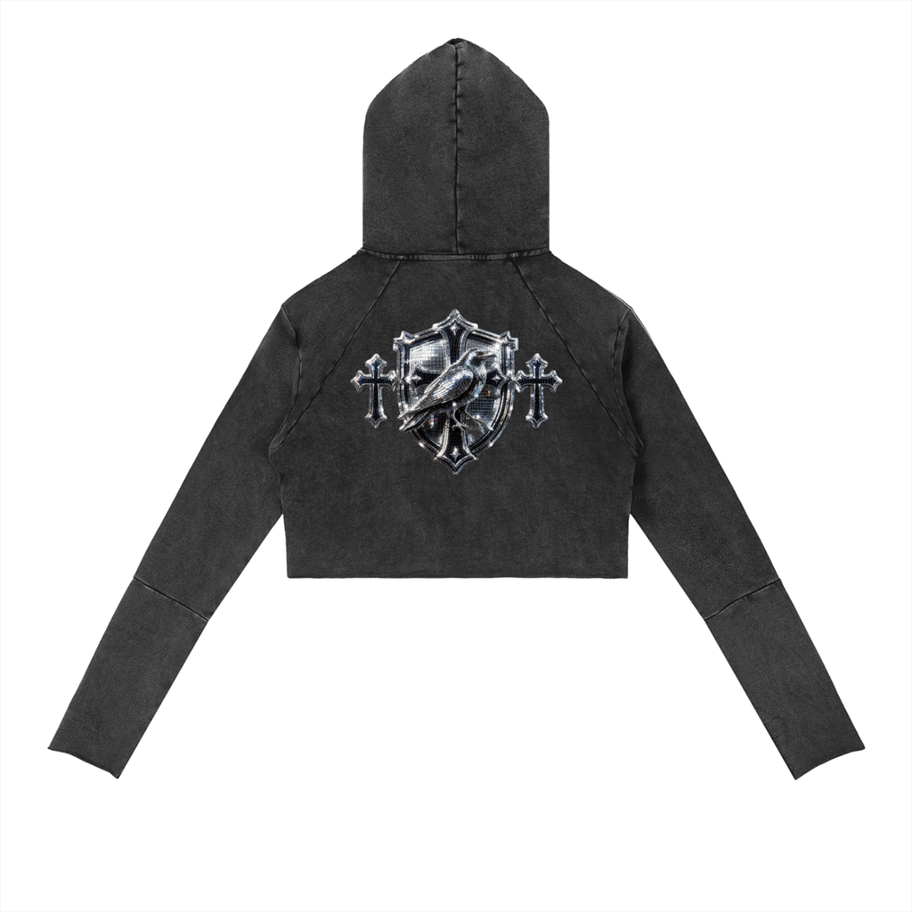 Vintage Washed Raw Edge Hoodie