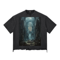 Snow Wash Raw-Hem Boxy T-shirt