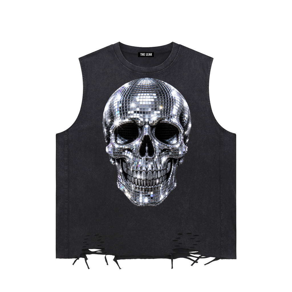 Snow Washed Raw-Hem Tank Top