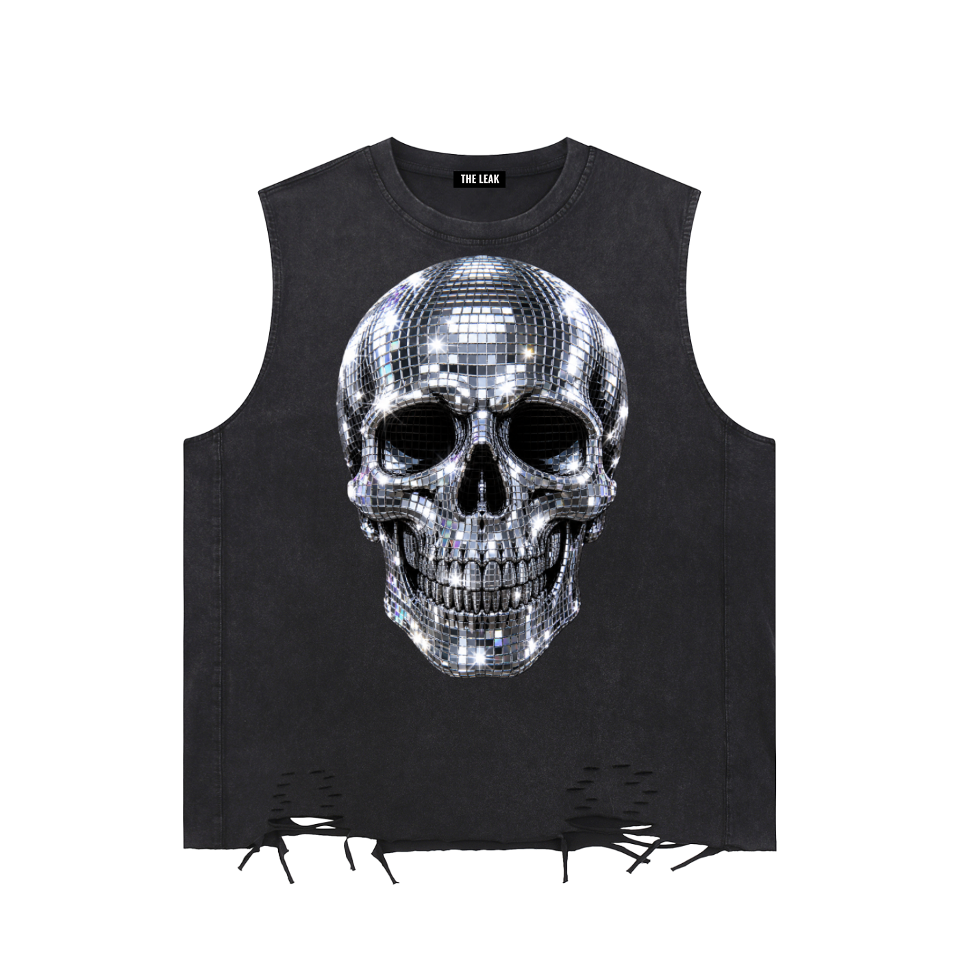 Snow Washed Raw-Hem Tank Top