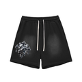 Sun Fade Raw Edge Cotton Shorts