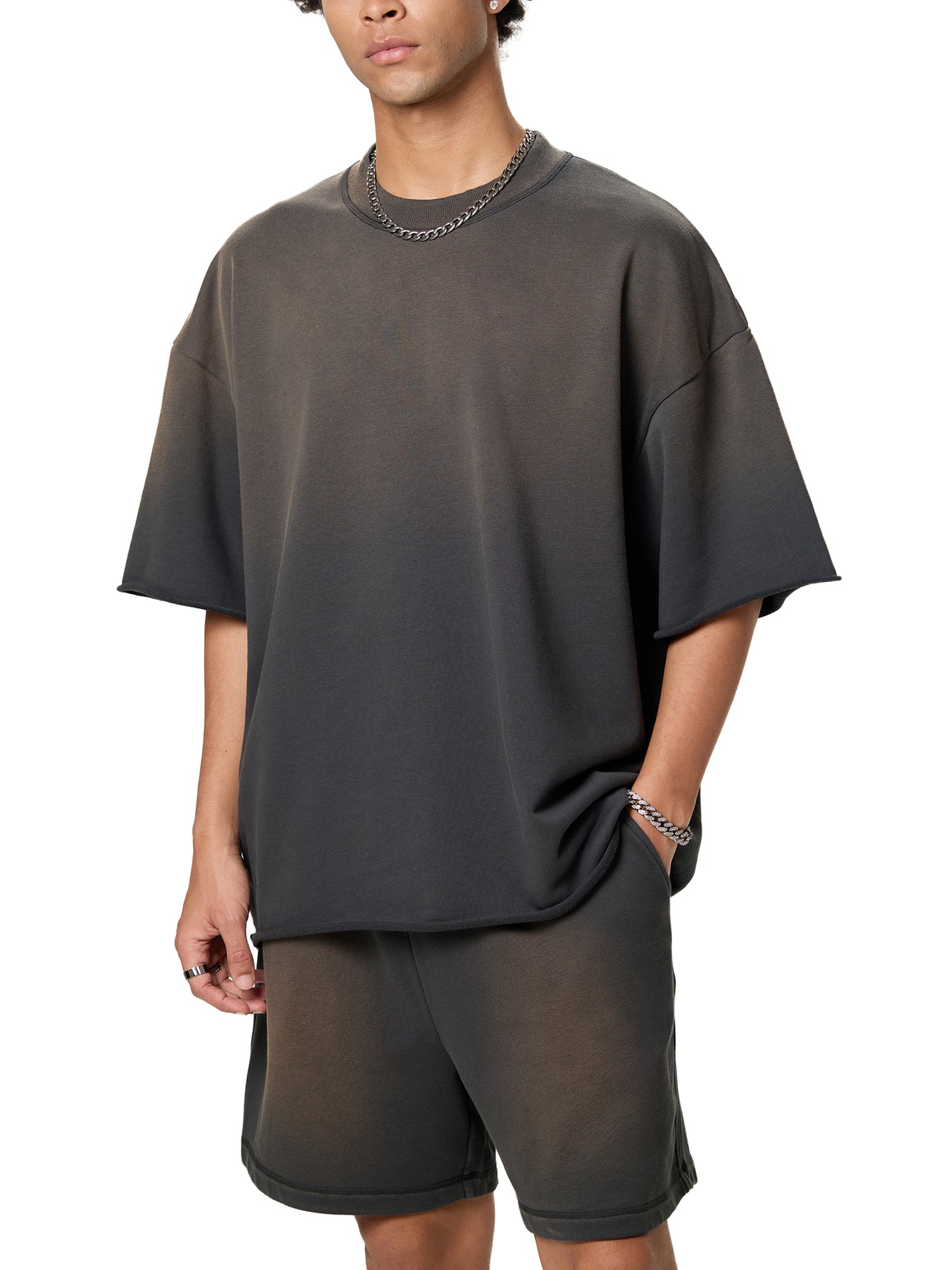 Sun Fade Raw Edge T-Shirt